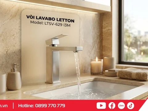✨ VÒI LAVABO LETTON LTSV-629 I3M – ĐIỂM CHẠM SANG TRỌNG CHO PHÒNG TẮM HIỆN ĐẠI✨