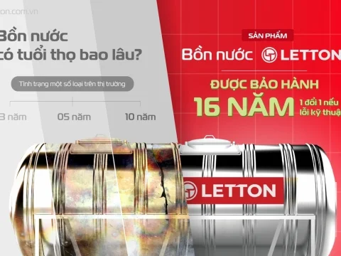 BỒN NƯỚC INOX LETTON - LỰA CHỌN BỀN BỈ CHO NGƯỜI DÙNG