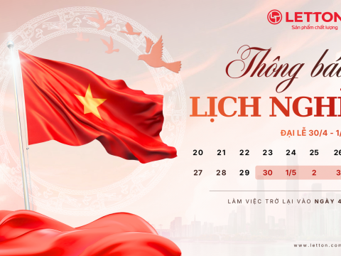 LETTON VIỆT NAM THÔNG BÁO LỊCH NGHỈ ĐẠI LỄ 30/04 – 01/05/2026