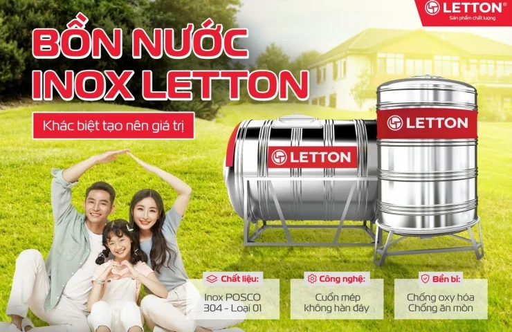BỒN NƯỚC INOX LETTON | KHÁC BIỆT TẠO NÊN GIÁ TRỊ