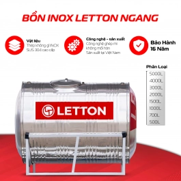 BỒN INOX LETTON - NGANG