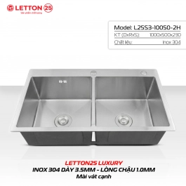 CHẬU RỬA HANDMANDE LETTON 25 - L25S3-10050-2H