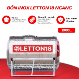 BỒN INOX LETTON 18 - NGANG 1000L