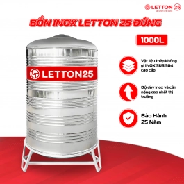 BỒN INOX LETTON 25 ĐỨNG -1000L