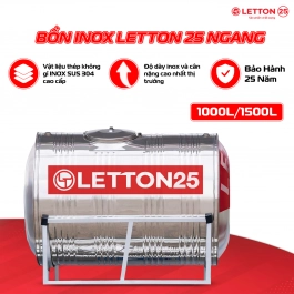 BỒN INOX LETTON 25 NGANG - 1000L