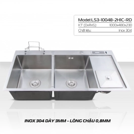 CHẬU HANDMANDE LETTON LS3-10048-2H1C-RD