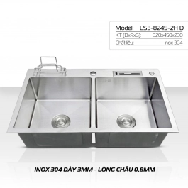 CHẬU HANDMANDE LETTON LS3-8245-2HD
