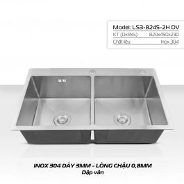 CHẬU RỬA HM LETTON LS3-8245-2H DV 