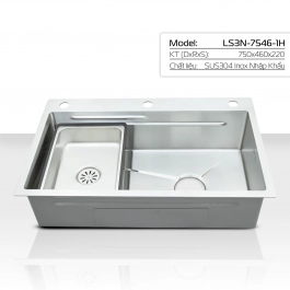 CHẬU RỬA HANDMANDE LETTON LS3N-7546-1H-NHẬP KHẨU