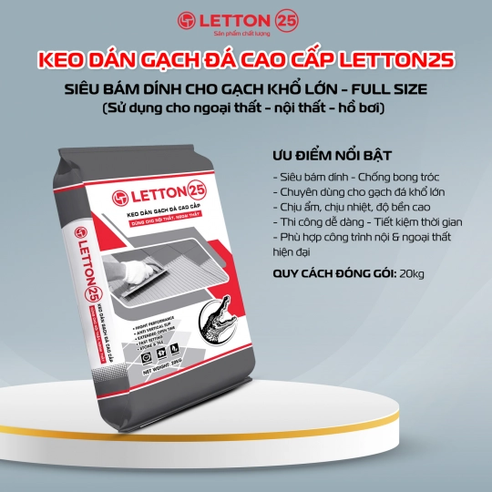 LETTON 25 - KEO DÁN GẠCH ĐÁ CAO CẤP 