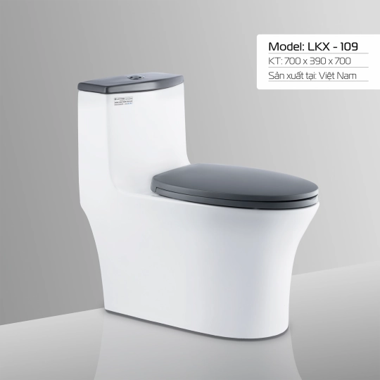 BÀN CẦU LETTON LKX - 109 NẮP XÁM