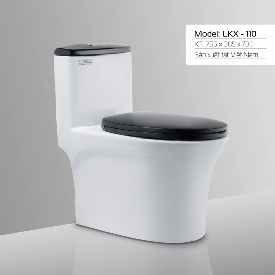 BÀN CẦU LETTON LKX - 110 NẮP ĐEN