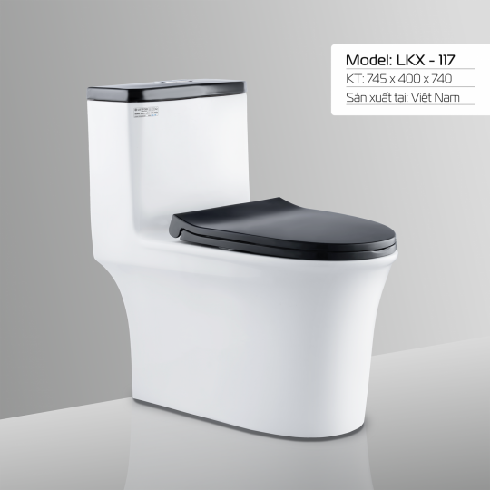 BÀN CẦU LETTON LKX - 117 NẮP ĐEN