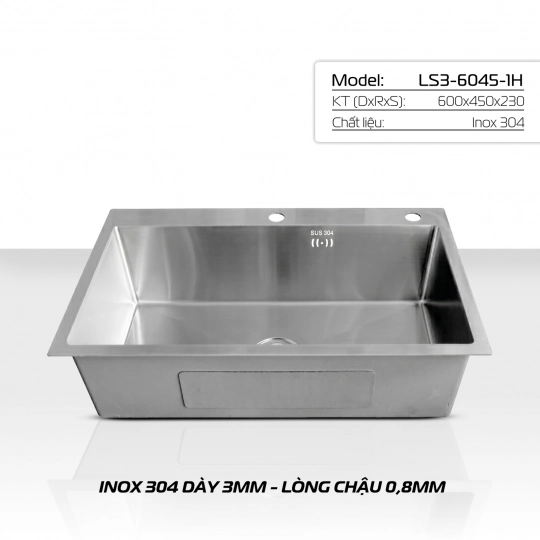 CHẬU RỬA HANDMANDE LETTON LS3-6045-1H