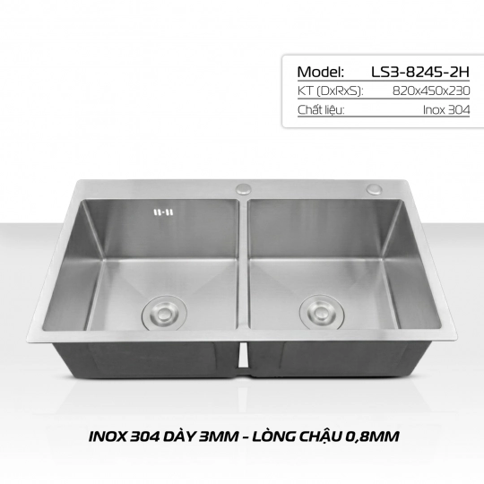 CHẬU HANDMANDE LETTON LS3-8245-2H